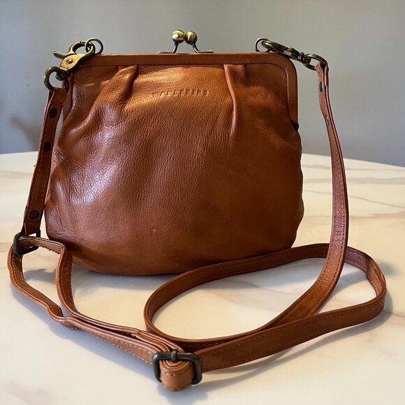Wanderers Travel Co Versailles Evening Leather Kisslock Crossbody NWOT - Picture 2 of 11